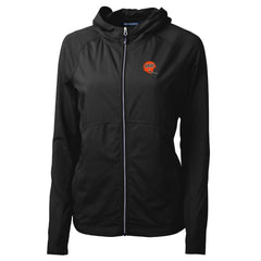 Cincinnati Bengals  Cutter & Buck Women's Throwback Logo Adapt Eco Knit Hybrid Recycled Full-Zip Hoodie