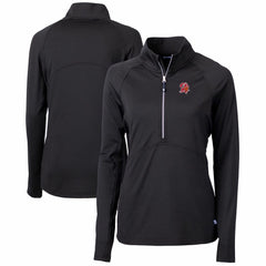 Tampa Bay Buccaneers  Cutter & Buck Women's Throwback Logo Adapt Eco Knit Stretch Recycled Half-Zip Pullover Top