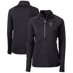 Atlanta Falcons  Cutter & Buck Women's Throwback Logo Adapt Eco Knit Stretch Recycled Half-Zip Pullover Top