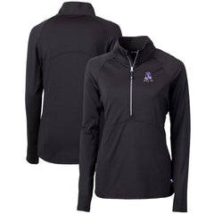 New England Patriots  Cutter & Buck Women's Throwback Logo Adapt Eco Knit Stretch Recycled Half-Zip Pullover Top