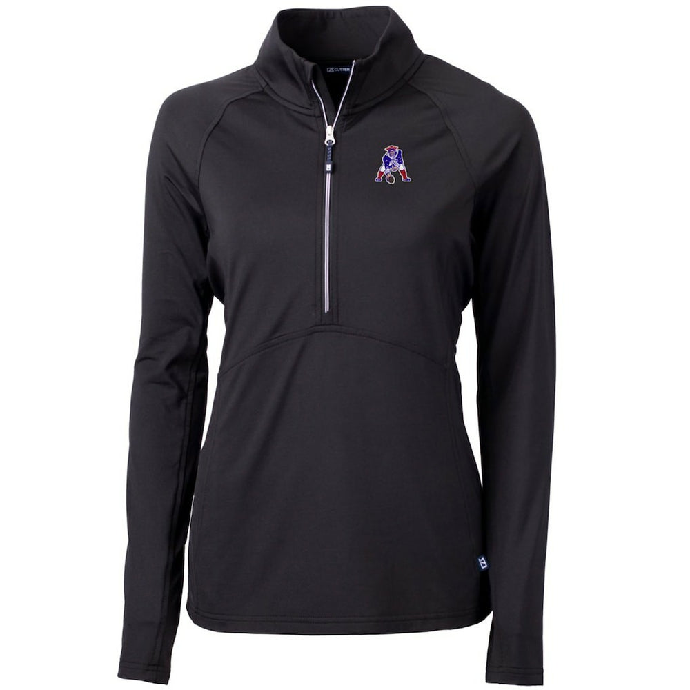 New England Patriots  Cutter & Buck Women's Throwback Logo Adapt Eco Knit Stretch Recycled Half-Zip Pullover Top