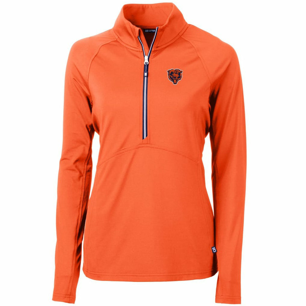 Chicago Bears  Cutter & Buck Women's Throwback Logo Adapt Eco Knit Stretch Recycled Half-Zip Pullover Top