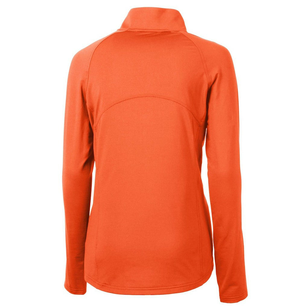 Chicago Bears  Cutter & Buck Women's Throwback Logo Adapt Eco Knit Stretch Recycled Half-Zip Pullover Top
