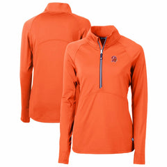 Tampa Bay Buccaneers  Cutter & Buck Women's Throwback Logo Adapt Eco Knit Stretch Recycled Half-Zip Pullover Top
