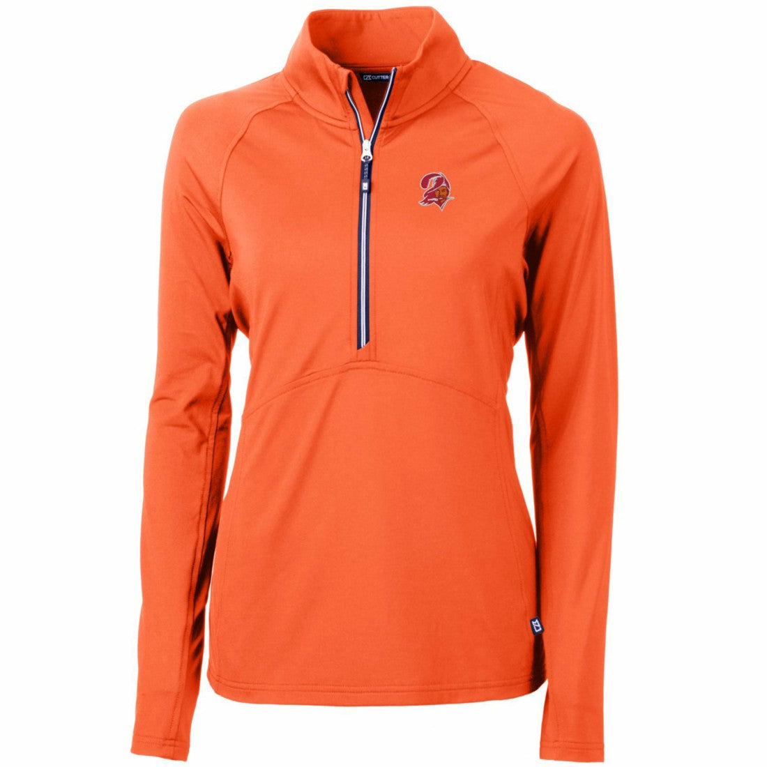 Tampa Bay Buccaneers  Cutter & Buck Women's Throwback Logo Adapt Eco Knit Stretch Recycled Half-Zip Pullover Top