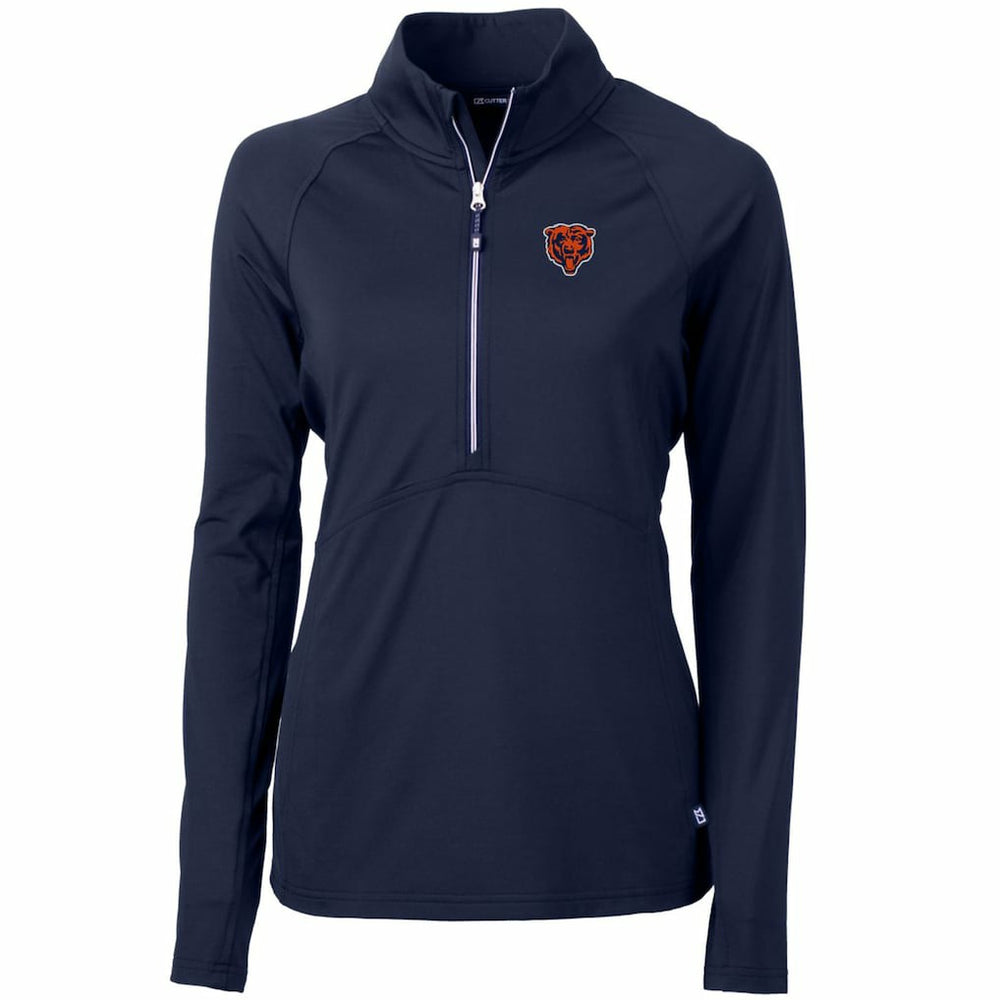 Chicago Bears  Cutter & Buck Women's Throwback Logo Adapt Eco Knit Stretch Recycled Half-Zip Pullover Top