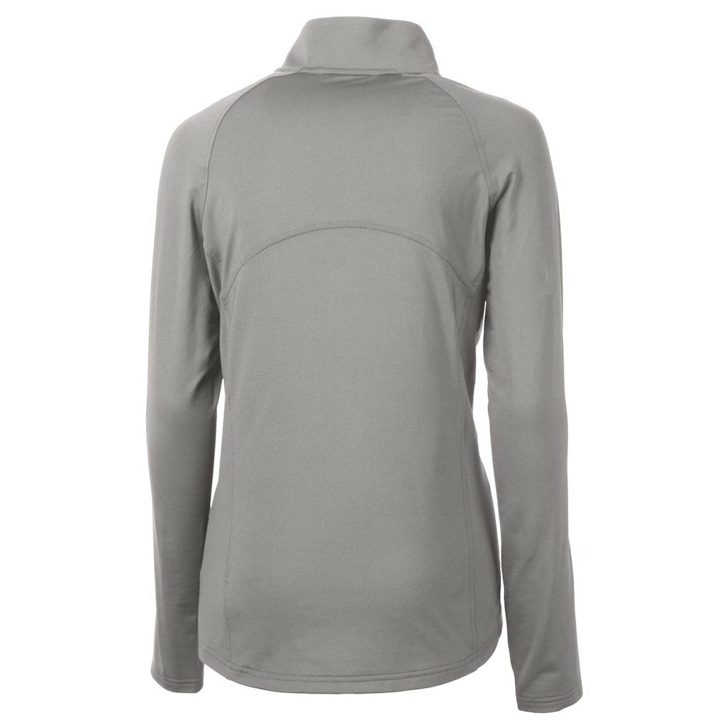 Denver Broncos  Cutter & Buck Women's Throwback Logo Adapt Eco Knit Stretch Recycled Half-Zip Pullover Top