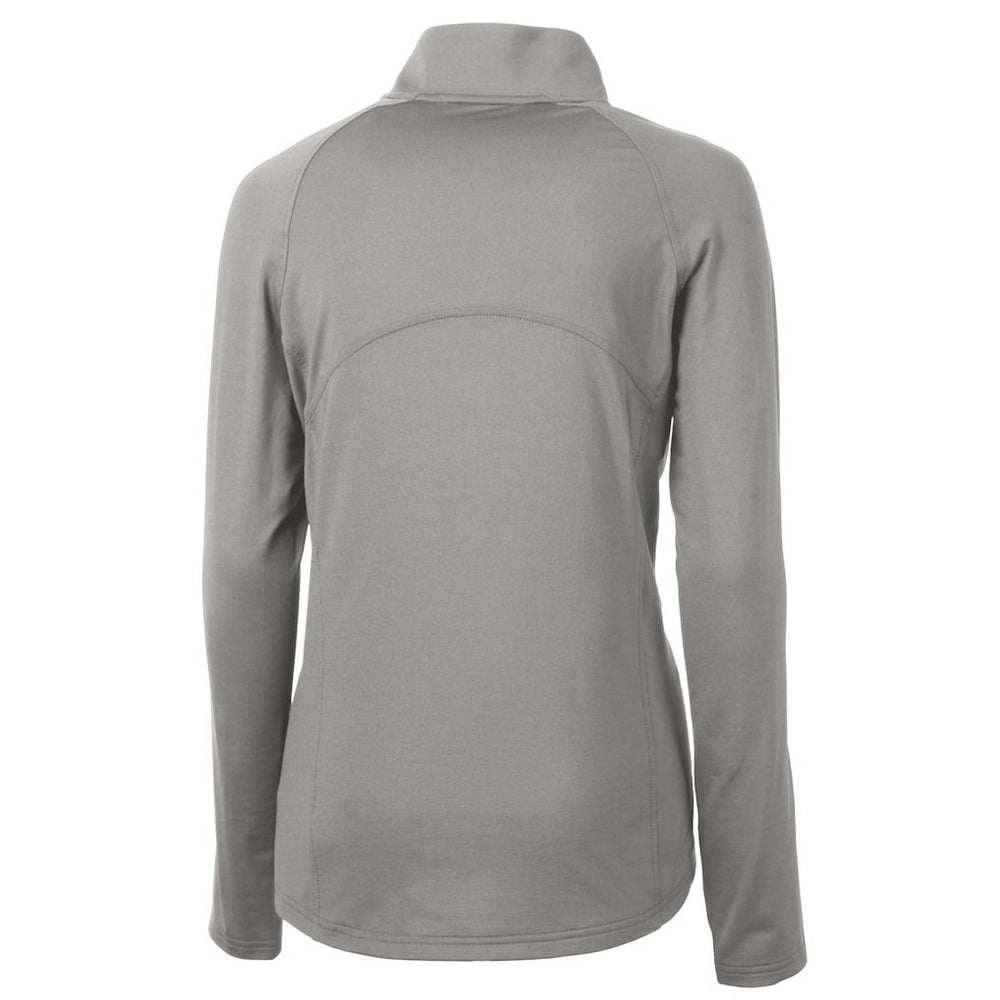 Denver Broncos  Cutter & Buck Women's Throwback Logo Adapt Eco Knit Stretch Recycled Half-Zip Pullover Top
