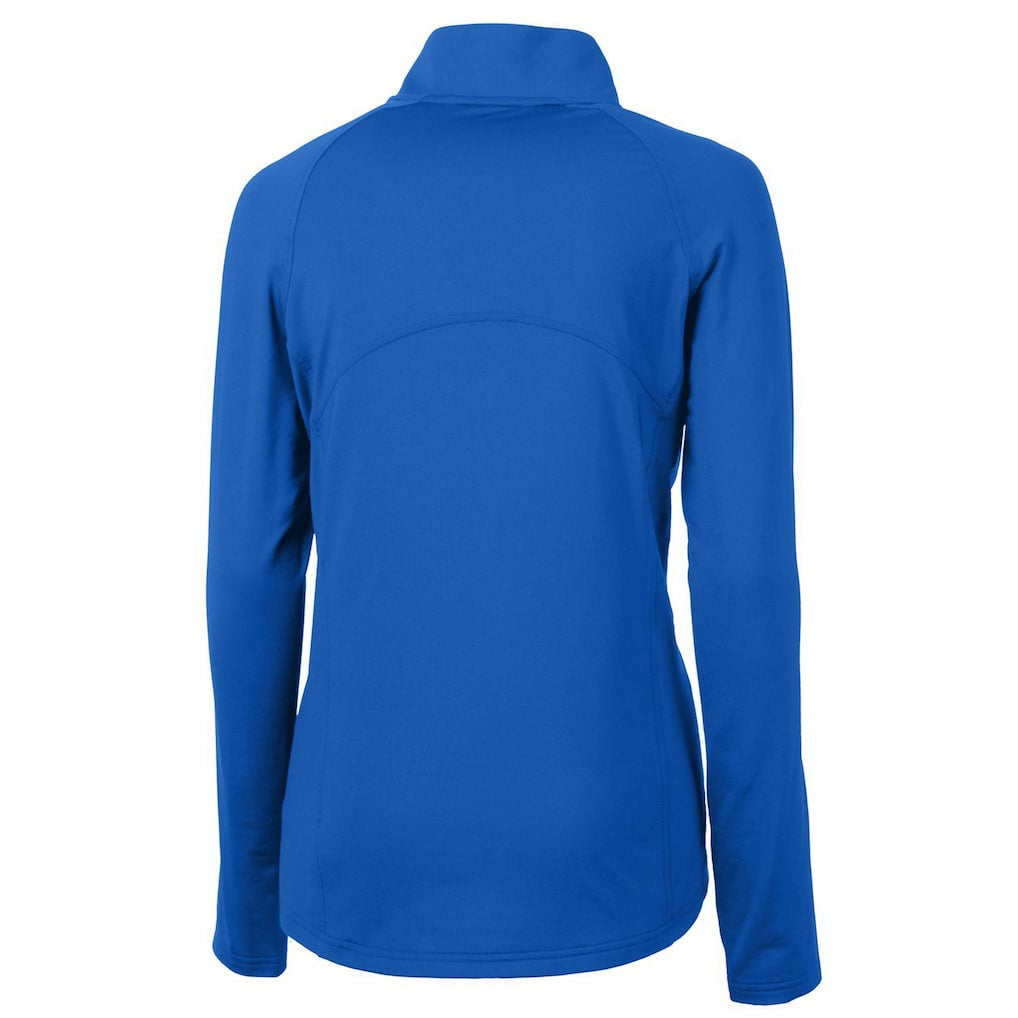 Seattle Seahawks  Cutter & Buck Women's Throwback Logo Adapt Eco Knit Stretch Recycled Half-Zip Pullover Top