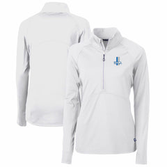 Detroit Lions  Cutter & Buck Women's Throwback Logo Adapt Eco Knit Stretch Recycled Half-Zip Pullover Top