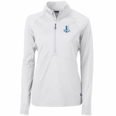 Detroit Lions  Cutter & Buck Women's Throwback Logo Adapt Eco Knit Stretch Recycled Half-Zip Pullover Top