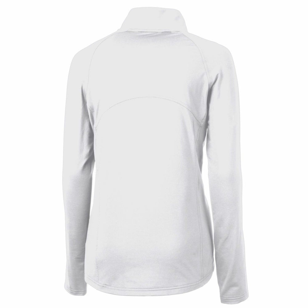 Denver Broncos  Cutter & Buck Women's Throwback Logo Adapt Eco Knit Stretch Recycled Half-Zip Pullover Top