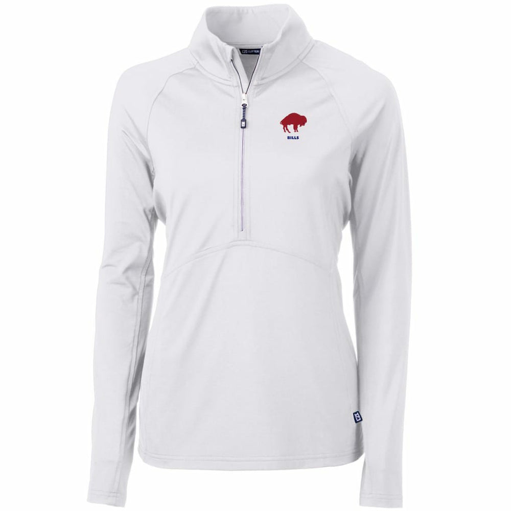 Buffalo Bills  Cutter & Buck Women's Throwback Logo Adapt Eco Knit Stretch Recycled Half-Zip Pullover Top