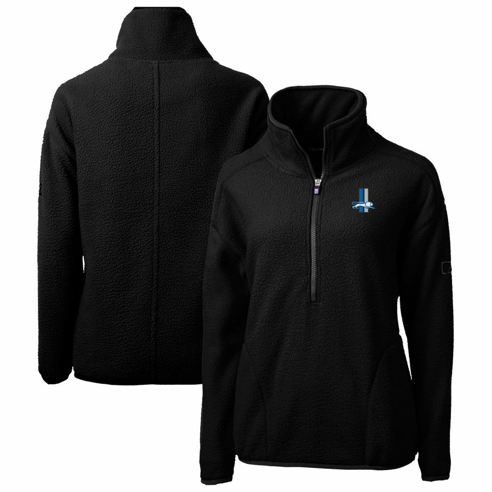 Detroit Lions  Cutter & Buck Women's Throwback Logo Cascade Eco Sherpa Fleece Half-Zip Pullover Jacket