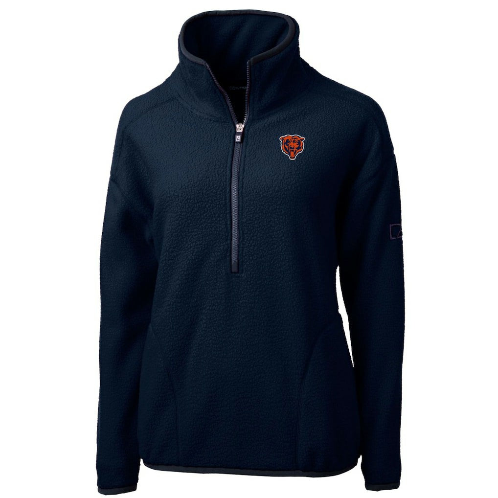 Chicago Bears  Cutter & Buck Women's Throwback Logo Cascade Eco Sherpa Fleece Half-Zip Pullover Jacket