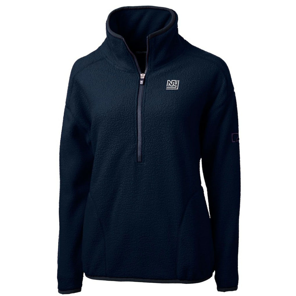 New York Giants  Cutter & Buck Women's Throwback Logo Cascade Eco Sherpa Fleece Half-Zip Pullover Jacket