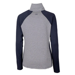 Los Angeles Chargers  Cutter & Buck Women's Throwback Logo Forge Tonal Stripe Stretch Half-Zip Pullover Top