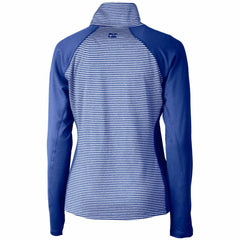Denver Broncos  Cutter & Buck Women's Throwback Logo Forge Tonal Stripe Stretch Half-Zip Pullover Top