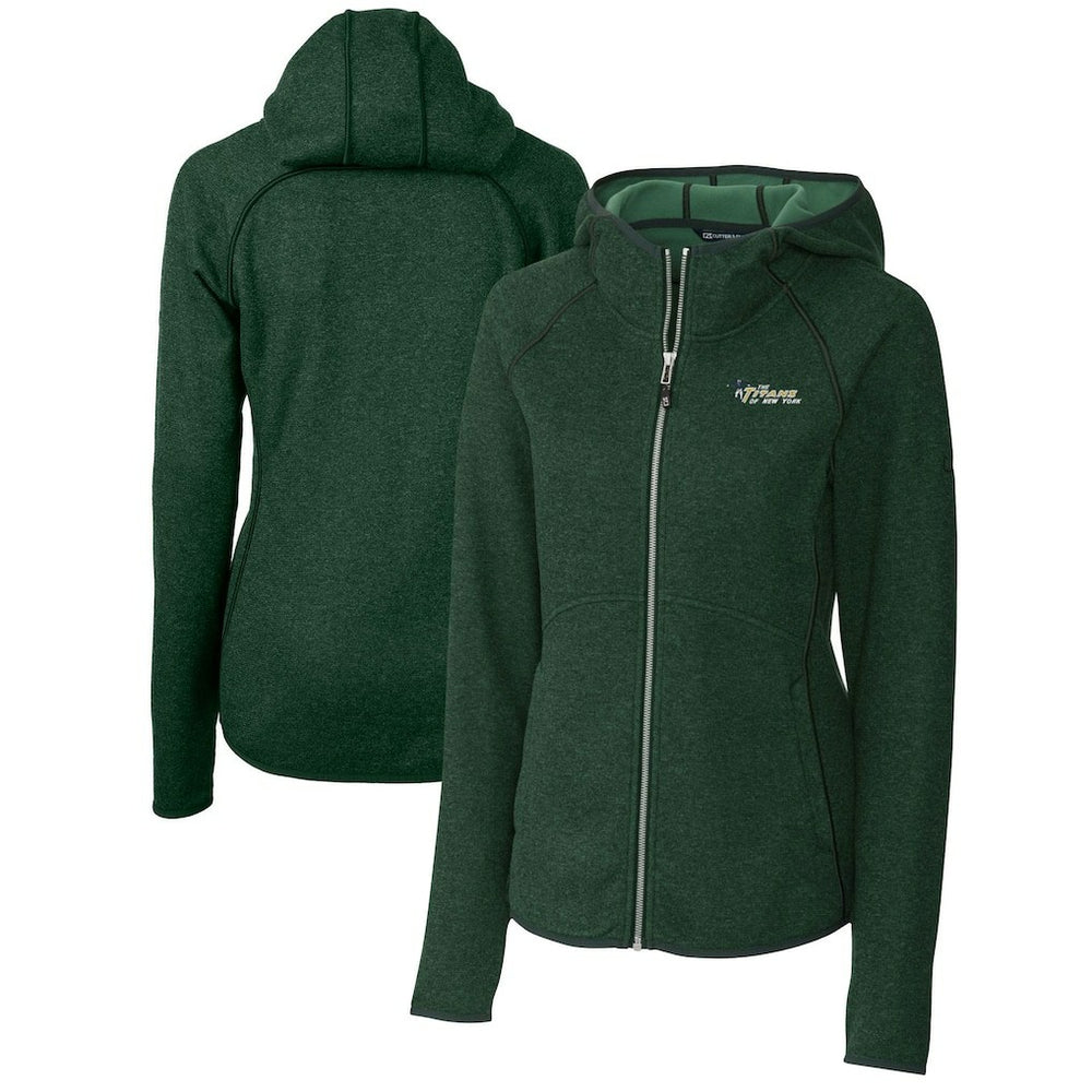 New York Jets  Cutter & Buck Women's Throwback Logo Mainsail Full-Zip Jacket