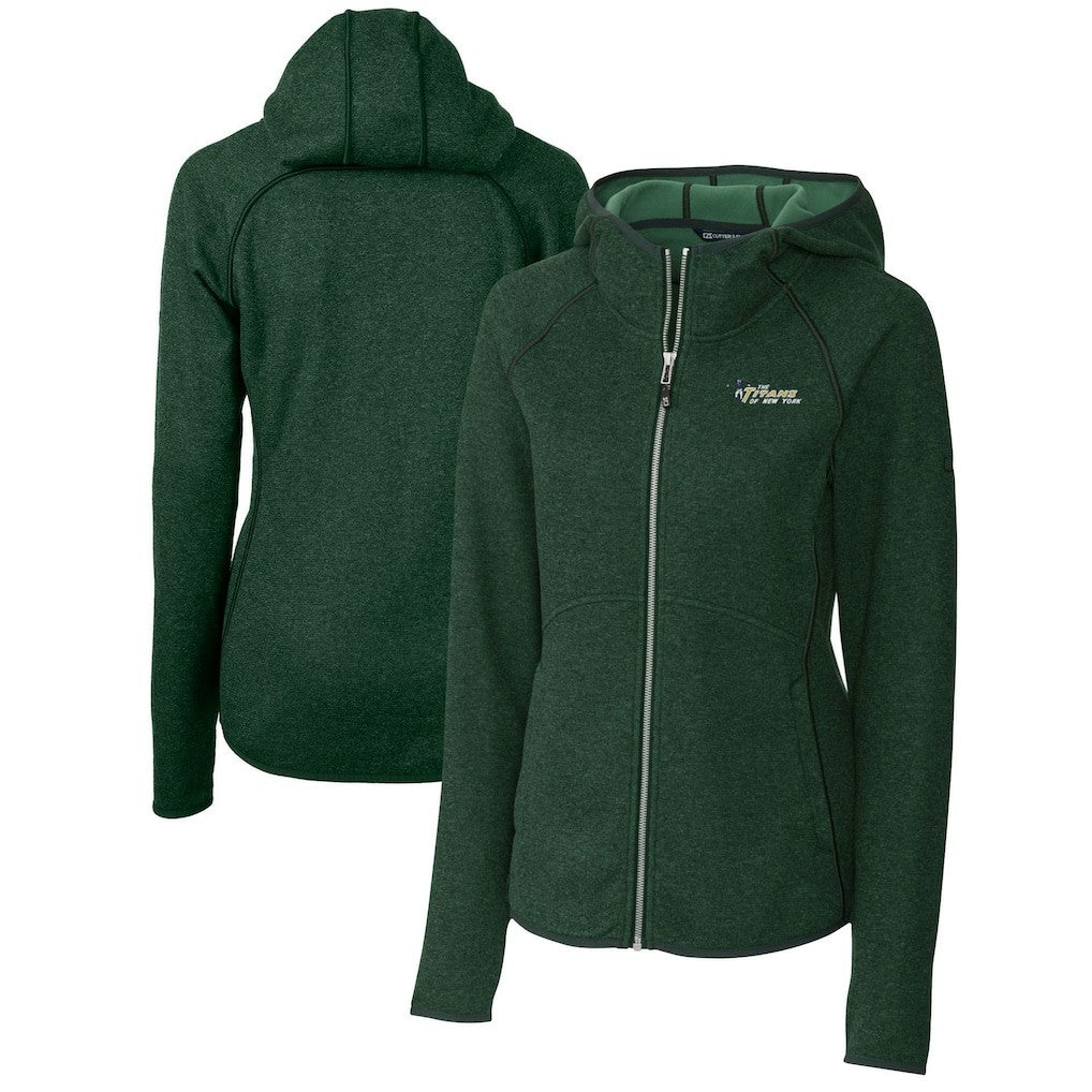 New York Jets  Cutter & Buck Women's Throwback Logo Mainsail Full-Zip Jacket