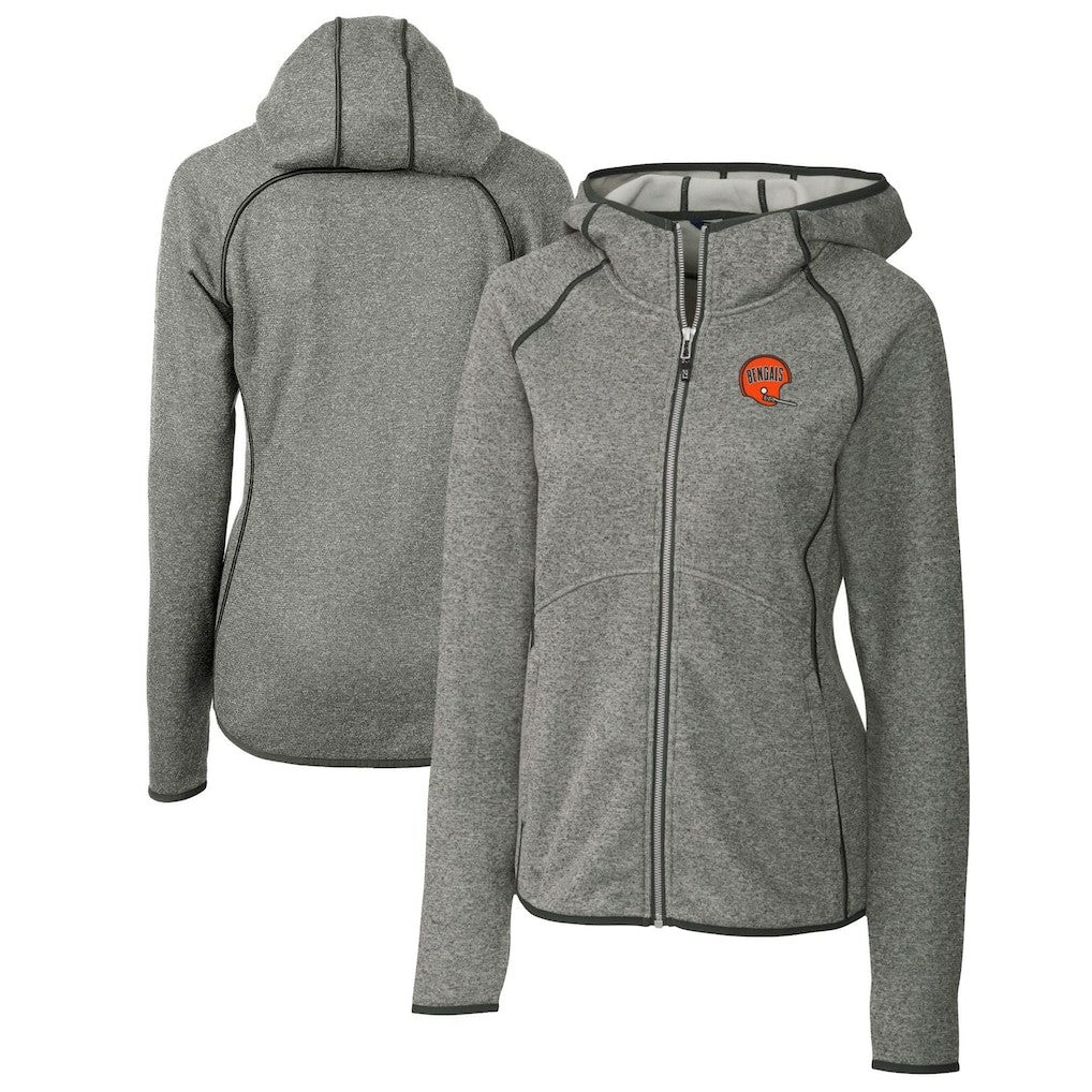Cincinnati Bengals  Cutter & Buck Women's Throwback Logo Mainsail Full-Zip Jacket