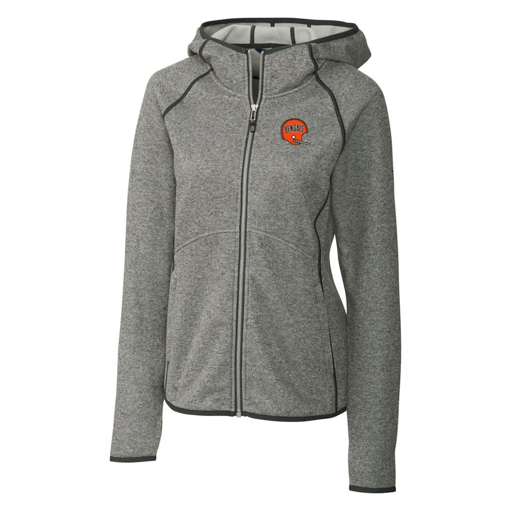 Cincinnati Bengals  Cutter & Buck Women's Throwback Logo Mainsail Full-Zip Jacket