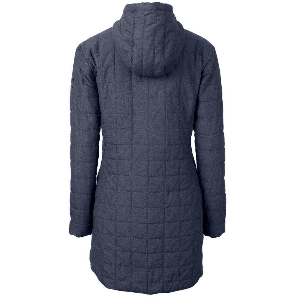 Chicago Bears  Cutter & Buck Women's Throwback Logo Rainier Primaloft Eco Full-Zip Hoodie Long Coat