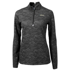 New York Jets  Cutter & Buck Women's Throwback Logo Traverse Camo Quarter-Zip Pullover Top