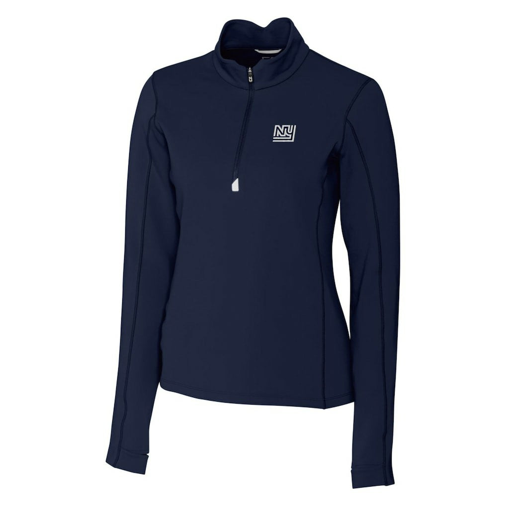 New York Giants  Cutter & Buck Women's Throwback Logo Traverse Stretch Quarter-Zip Pullover Top