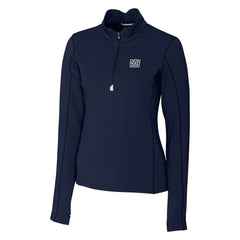 New York Giants  Cutter & Buck Women's Throwback Logo Traverse Stretch Quarter-Zip Pullover Top