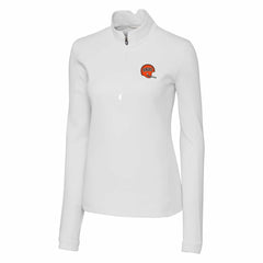 Cincinnati Bengals  Cutter & Buck Women's Throwback Logo Traverse Stretch Quarter-Zip Pullover Top