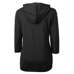 New York Jets  Cutter & Buck Women's Throwback Logo Virtue Eco Pique 3/4 Sleeve Half-Zip Pullover Hoodie