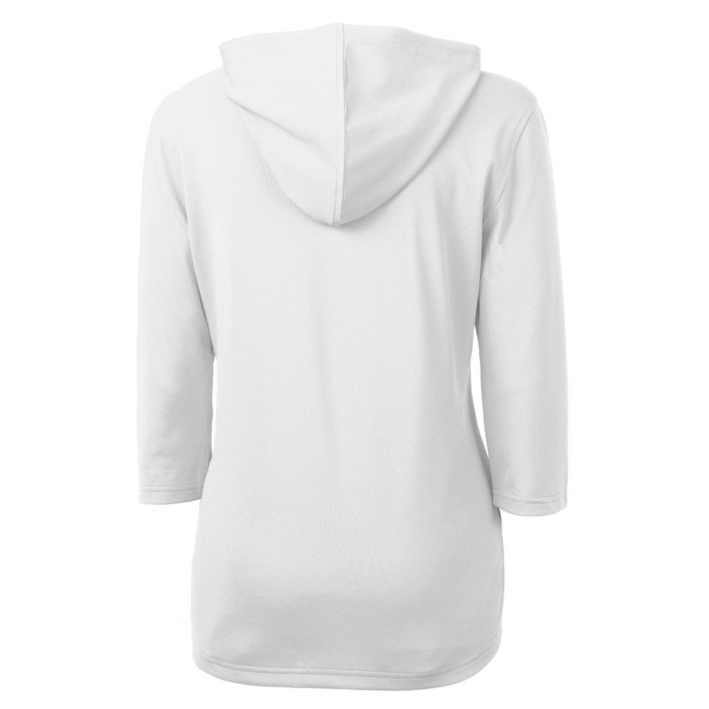 Seattle Seahawks  Cutter & Buck Women's Throwback Logo Virtue Eco Pique 3/4 Sleeve Half-Zip Pullover Hoodie