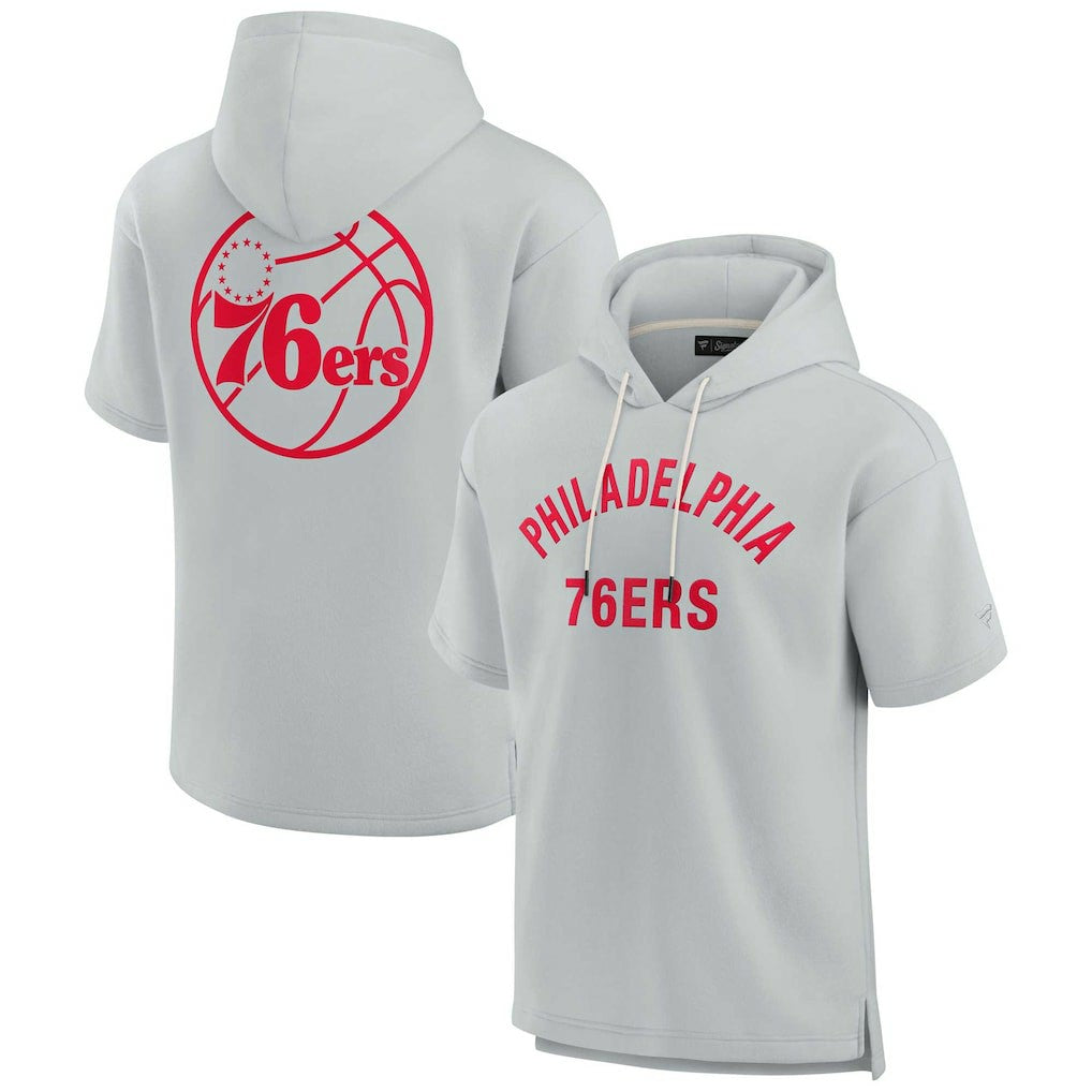 Philadelphia 76ers Unisex Elements Super Soft Fleece Short Sleeve Pullover Hoodie For Sale