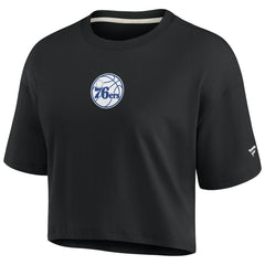 Philadelphia 76ers Women's Elements Super Soft Boxy Cropped T-Shirt Discount