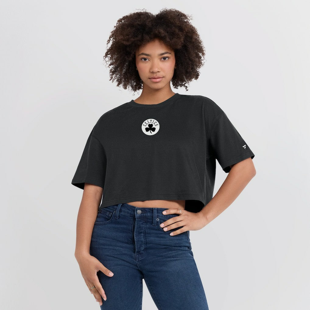 Boston Celtics Women's Elements Super Soft Boxy Cropped T-Shirt On Sale