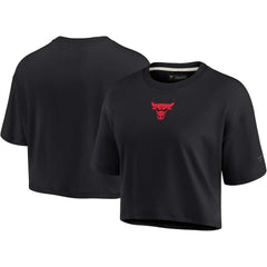 Chicago Bulls Women's Elements Super Soft Boxy Cropped T-Shirt sale On Sale