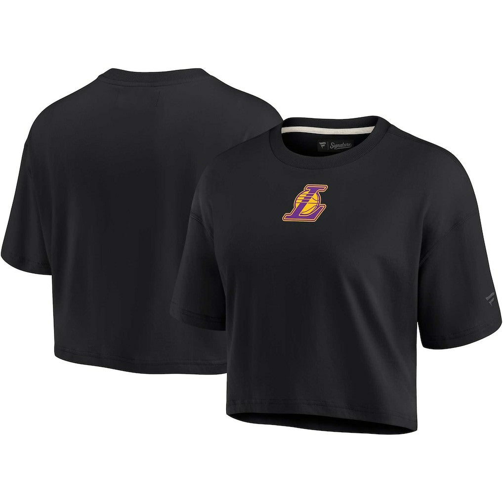 Los Angeles Lakers Women's Elements Super Soft Boxy Cropped T-Shirt Online