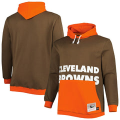 Cleveland Browns Mitchell & Ness Big & Tall Big Face Pullover Hoodie