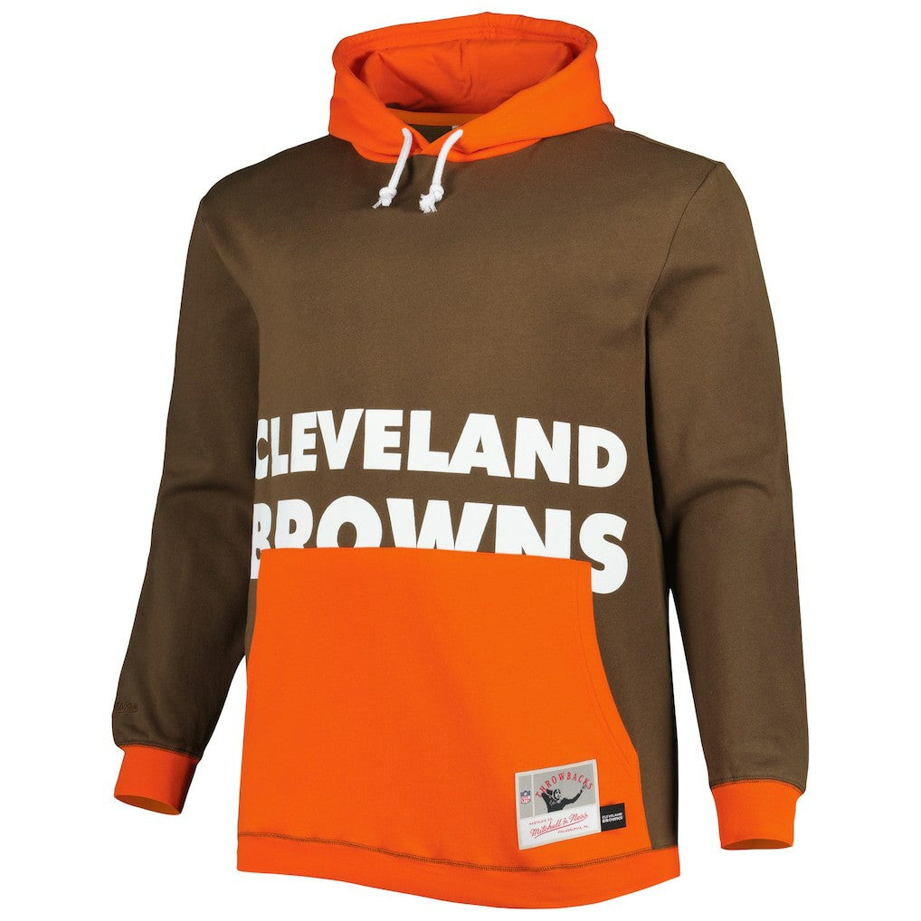 Cleveland Browns Mitchell & Ness Big & Tall Big Face Pullover Hoodie