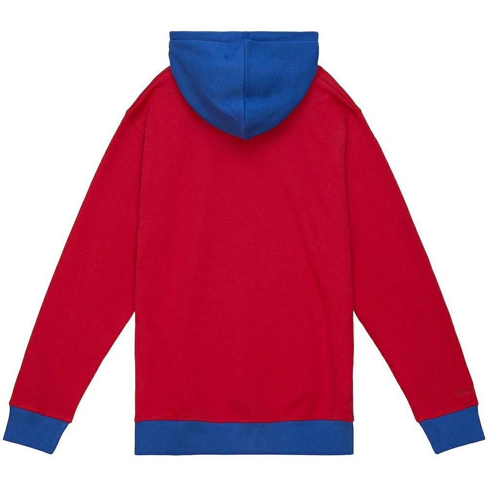 New England Patriots Mitchell & Ness Big & Tall Big Face Pullover Hoodie