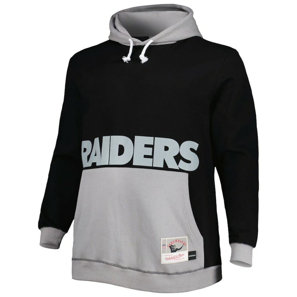 Las Vegas Raiders Mitchell & Ness Big & Tall Big Face Pullover Hoodie