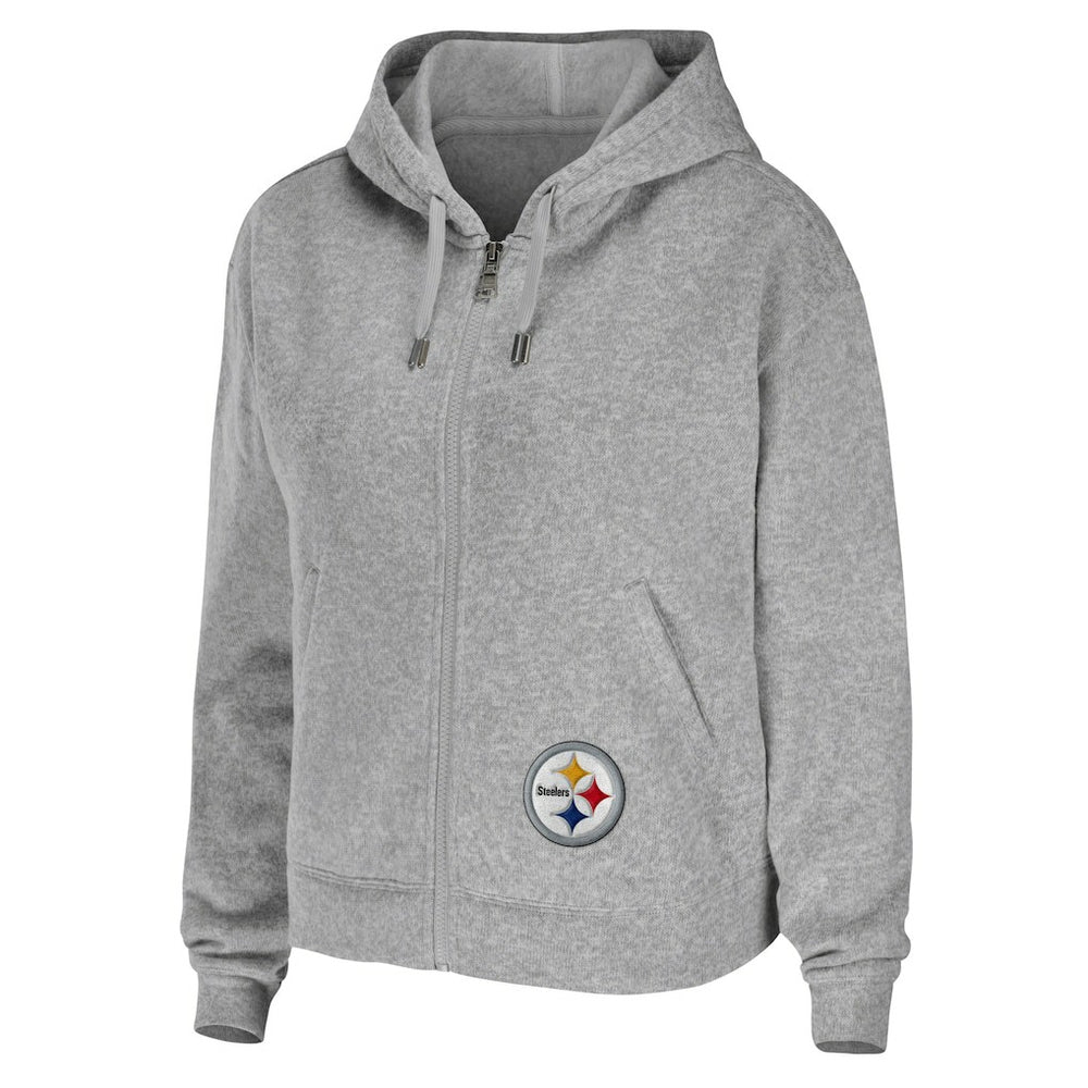 Pittsburgh Steelers  WEAR by Erin Andrews Women's Team Full-Zip Hoodie