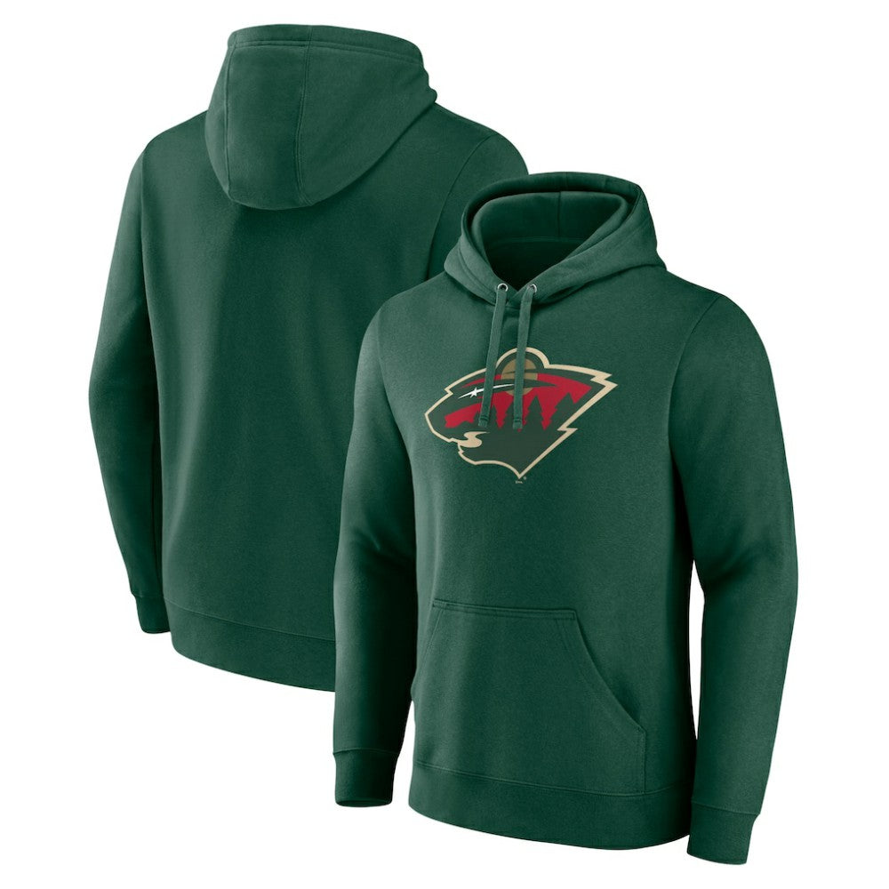 Minnesota Wild Fanatics Primary Logo Pullover Hoodie For Sale