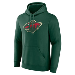 Minnesota Wild Fanatics Primary Logo Pullover Hoodie For Sale