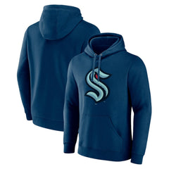 Seattle Kraken Fanatics Primary Logo Pullover Hoodie On Sale