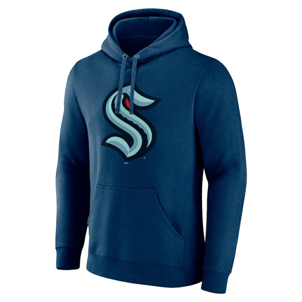 Seattle Kraken Fanatics Primary Logo Pullover Hoodie On Sale