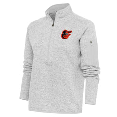 Baltimore Orioles Antigua Women's Logo Fortune Quarter-Zip Pullover Jacket | MLB New