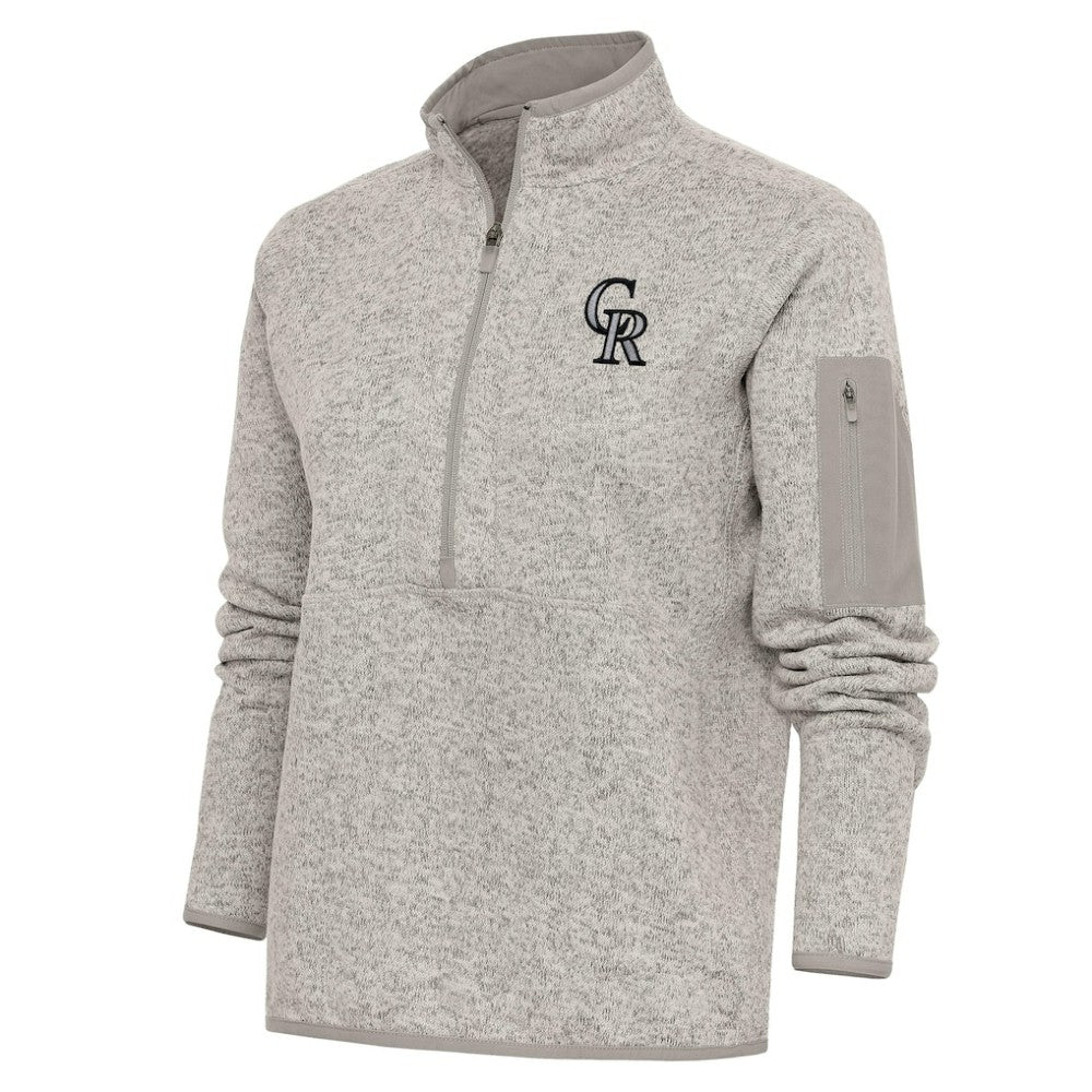 Colorado Rockies Antigua Women's Logo Fortune Quarter-Zip Pullover Jacket | MLB Sale