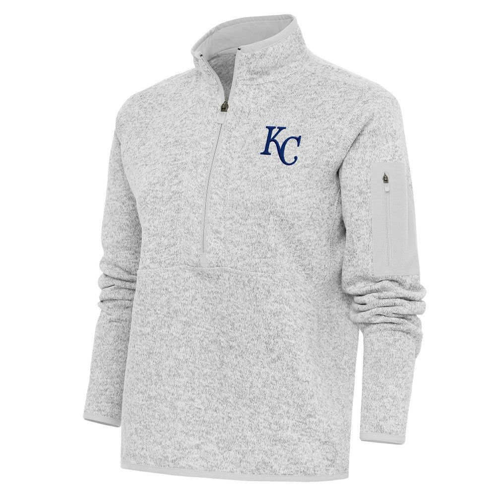 Kansas City Royals Antigua Women's Logo Fortune Quarter-Zip Pullover Jacket | MLB Sale